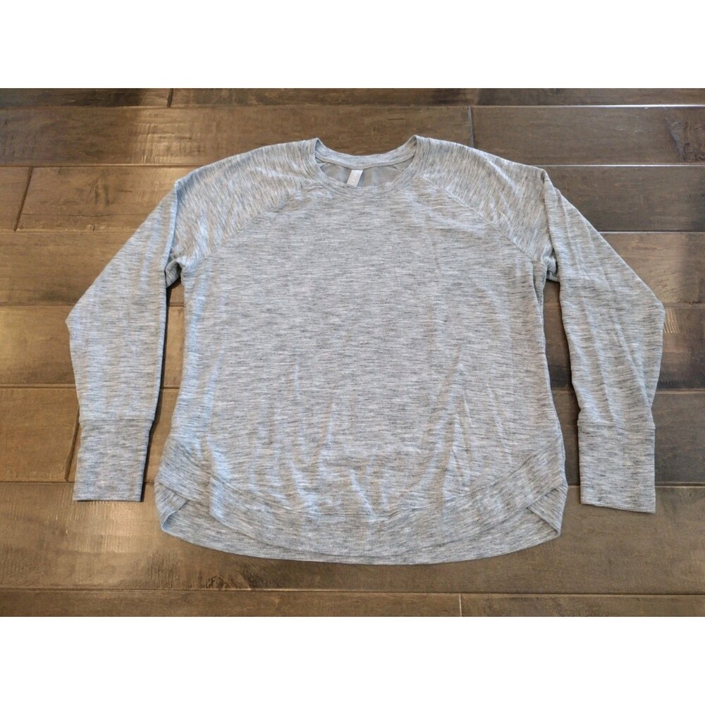 ATHLETA Women's gray long-sleeve Shirt Top - L Large